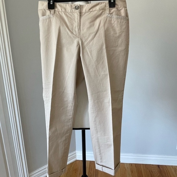 White House Black Market Pants in neutral color size 4 tabbed pockets - Picture 10 of 14